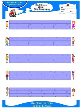 Çocuklar İçin Çizgi Çalışma Sayfaları 